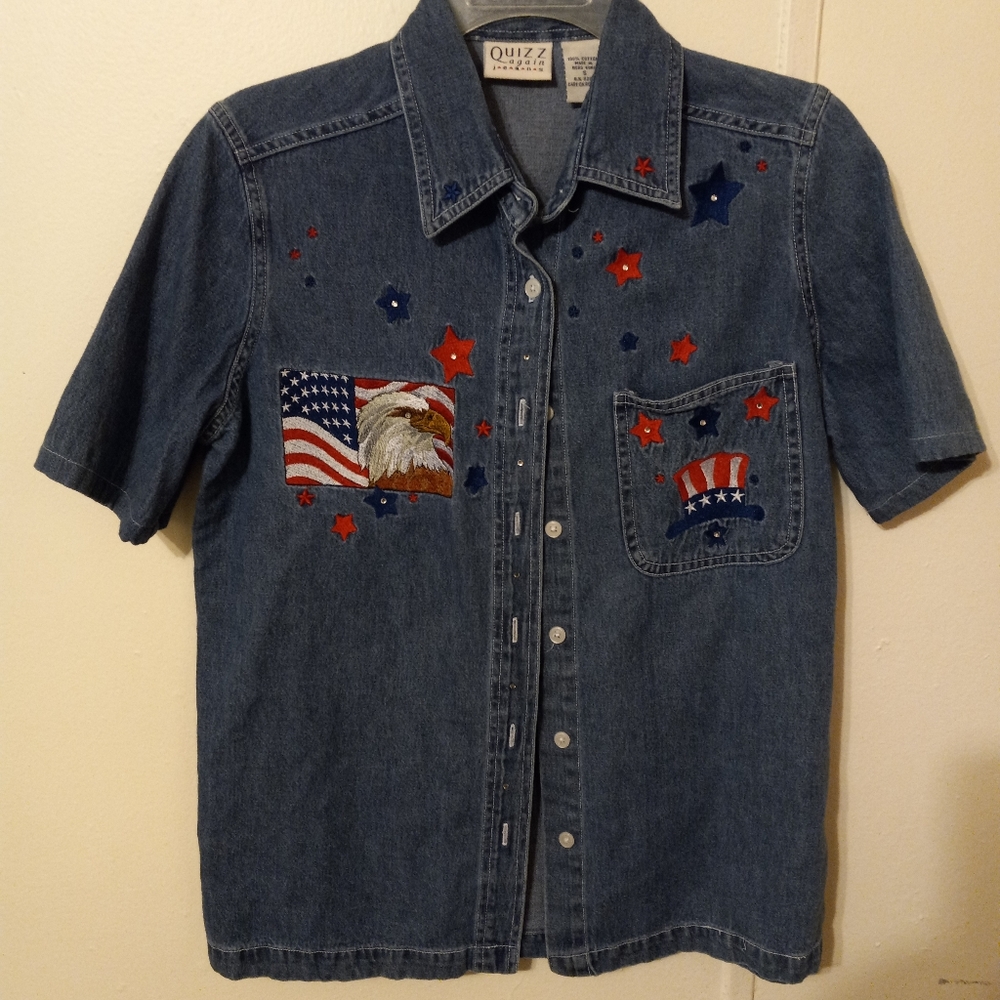 Quizz Again Jeans Shirt Size S